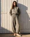 Plaid Linen Trousers